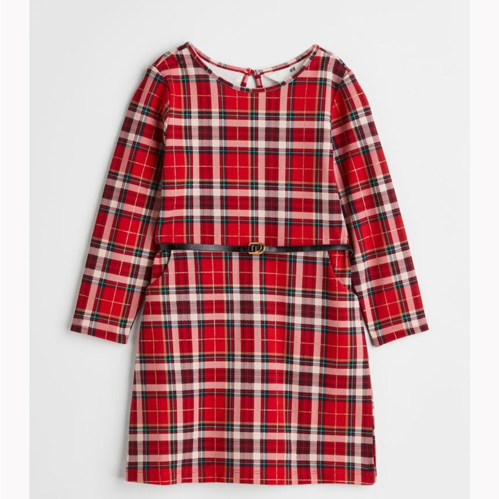 H&M plaid dress size 10